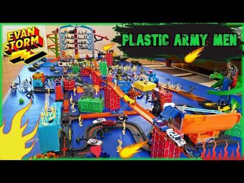 Creatures Are Attacking Hot Wheels City: Plastic Army Men Defense!