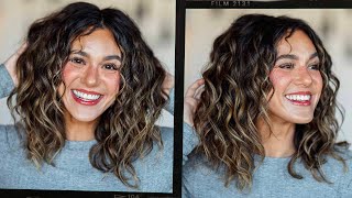 WAVY REFRESH TUTORIAL FOR DAY 2/3! (how to fix frizzy waves/curls after sleep, Denman brush) | 2023