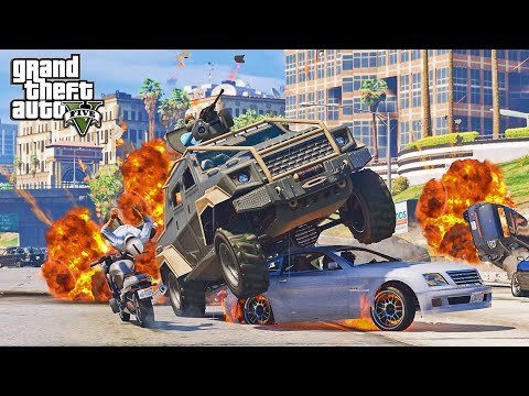 GTA 5 DESTRUCTIVE INSURGENT CAR CRASHES - IMPACT COMPILATION - DESTRUCTION