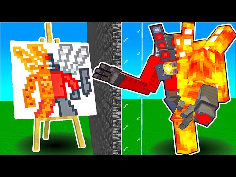MOB SAVAŞI AMA SKIBIDI TUVALETLERİNİ ÇİZİYORUM - Minecraft
