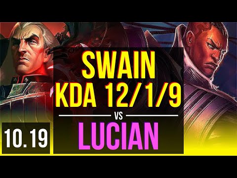 SWAIN & Leona vs LUCIAN & Janna (ADC) | KDA 12/1/9, Dominating | KR Master | v10.19