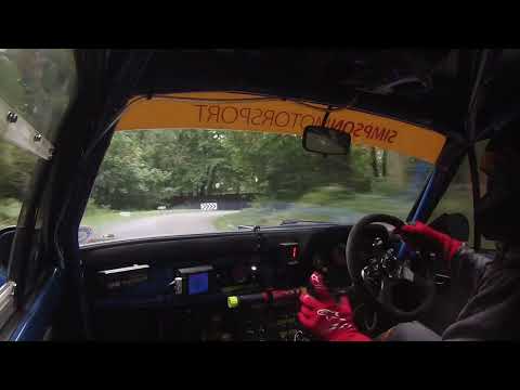 MK2 Escort rally car Wiscombe Hillclimb, onboard and trackside. John Simpson