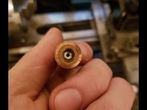 how to remove berdan primers on the mini lathe