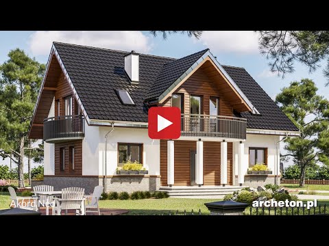 Projekt domu Akord Neo - archeton.pl - z użytkowym poddaszem 185,9 m2