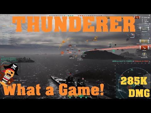 World of Warships - Thunderer And Rock N Roll 285k DMG
