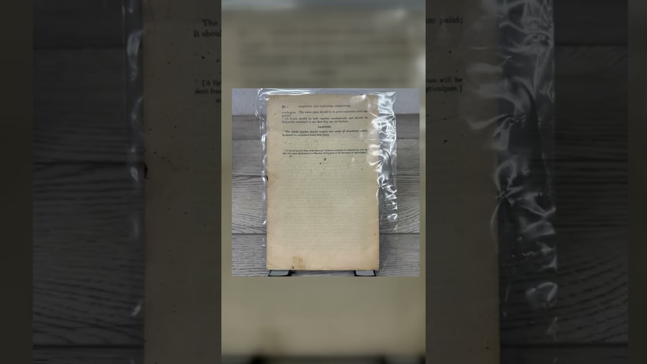 Farmers' Bulletin 367: Lightning Conductors, US Dept of Agriculture, 1912 Video