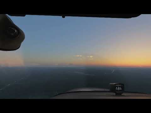 Landing at KMJX Cockpit View