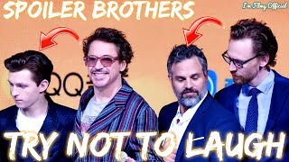 Avengers 4: Endgame Cast Continuously Roasts Spoiler Brothers - Tom Holland & Mark Ruffalo video
