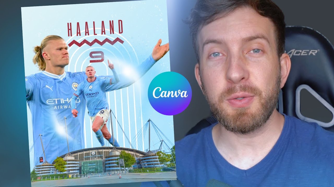 Arte profissional de Futebol no Canva | Não precisa ser Designer pra fazer, veja como é FÁCIL!