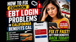 How to fix common EBT Login problems in California BenefitsCal