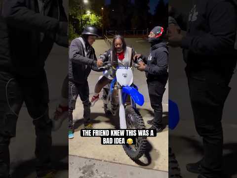 The Friend Knew This was a bad Idea 😂 #Lookathim #bikelife #truefriends #nationwidebikelife