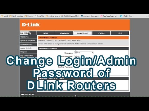 How to change login Password or Admin password on D-Link routers[DSL 2750U] and other DLink Routers Video