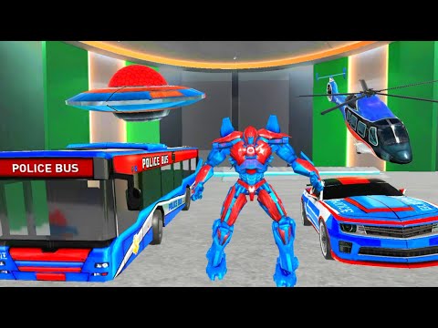 Bus Robot Police Car Multiple Transform War Game 2021 #1 - Android Gameplay