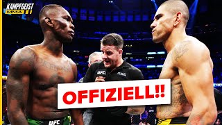 Eilmeldung: ALEX PEREIRA vs ISRAEL ADESANYA ist OFFIZIELL!! UFC 287!