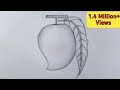 आम का चित्र बनाना सीखें || How to Draw a Mango very esey step by step Pencil Drawi