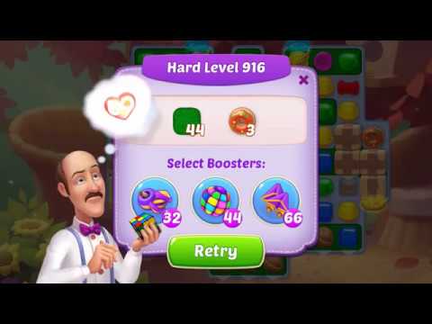 Homescapes Level 916 walk-through, hard level