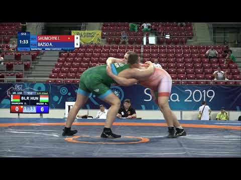 1/4 GR - 110 kg: I. SHUMCHYK (BLR) v. A. BAZSO (HUN)