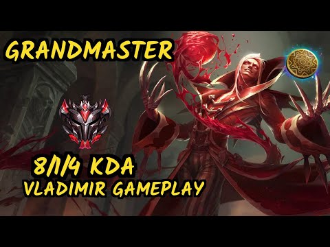 Kfo (VLADIMIR) vs KAYLE - 8/1/4 KDA TOP GAMEPLAY - KR Ranked GRANDMASTER