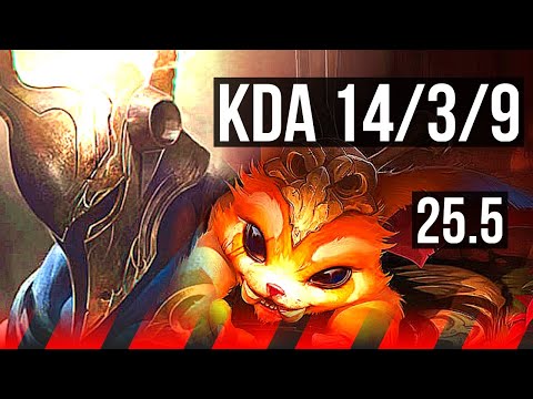 PANTHEON vs GNAR (TOP) | 14/3/9 | KR Grandmaster | 25.5