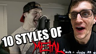 Hip-Hop Head REACTS to 10 STYLES OF METAL!!!