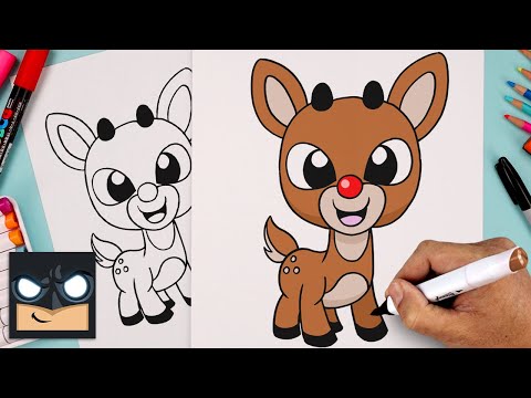 How To Draw Rudolph the Red Nosed Reindeer