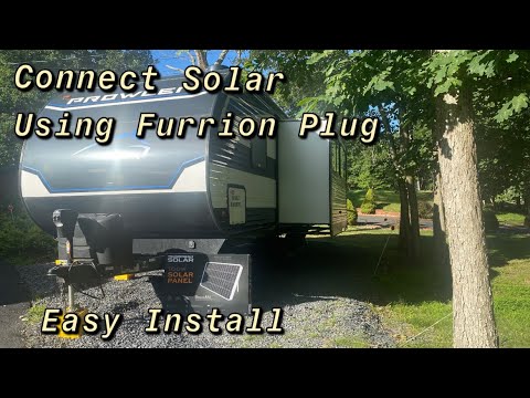 How To Connect Solar Panel To Furrion Plug On RV Camper / Harbor Freight Solar Panel