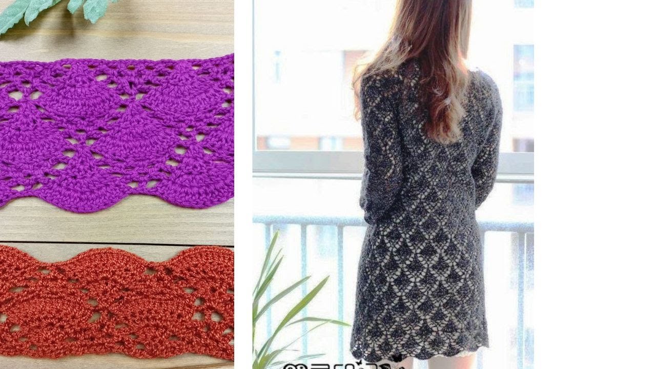 Еще одно летнее пальто УЗОР ВЕЕРАМИ. Вязание крючком.