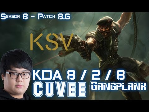 KSV CuVee GANGPLANK vs FIORA Top - Patch 8.6 KR Ranked