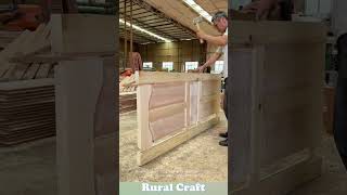 Wooden door crafting with mortise-tenon joints showcases carpentry skills! #woodworking #crafts