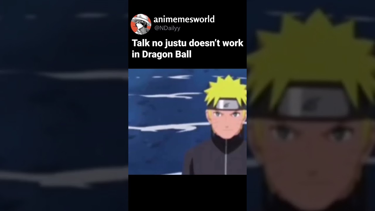 Naruto thought he could get away with talk no jutsu in Dragon Ball 😂