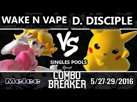CB2016 Pools - MVG | D. Disciple (Pikachu) Vs. Wape N Vape (Peach) SSBM - Smash Melee