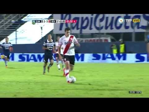 Boyé erró su gol sobre el final. Gimnasia LP 2 - River  3 | Primera División 2015 - Fecha 7