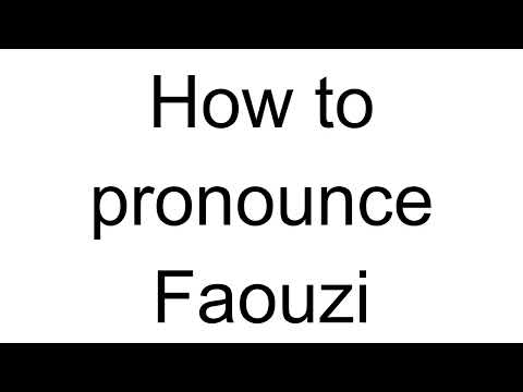 How to Pronounce Faouzi (Arabic)