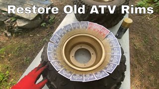 How to paint ATV wheels and make it look good.