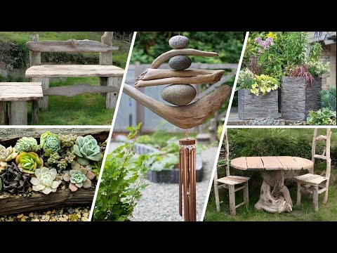 Top 38 Inspiring DIY Driftwood Crafts and Garden Decor Ideas! | Outdoor Decorations