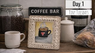 Day 1: Tiny Coffee Mug Painting | Easy Watercolor for Beginners