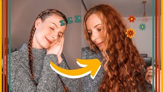 Heatless Overnight Crimped Hair // How to Dutch Braid Long Hair with Layers