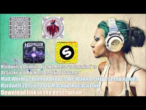 Mad World vs Bomb A Drop vs We Wanna Party vs Propaganda - Hardwell Mashup (Rocacu Edit)