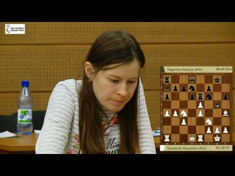 FIDE Women´s Grand Prix in Khanty-Mansiysk 2016 Round 4 - Alexandra Kosteniuk vs Natalija Pogonina