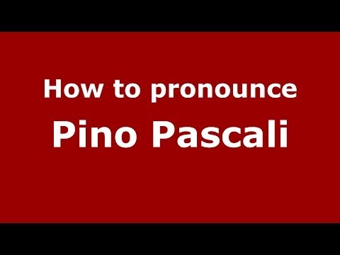 How to pronounce Pino Pascali (Italian/Italy) - PronounceNames.com