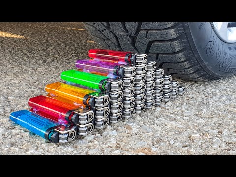 Experiment Car vs Lighters vs Water Balloons vs Coca Cola | Crushing Crunchy & Soft Things by Car
