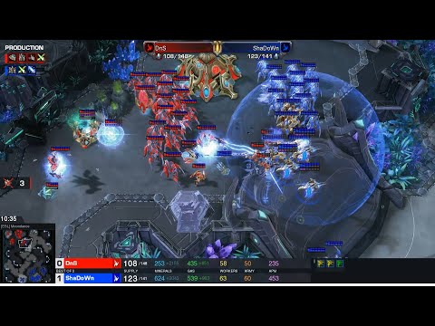 Starcraft II DreamHack Masters 2022 Valencia Jul2 DnS(P) v ShaDoWn(P) Game 1 MAPS- [ESL] Moondance