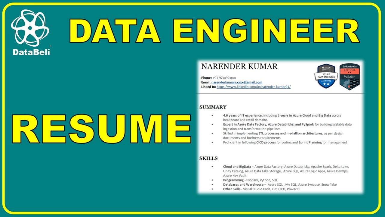 Data Engineer Resume | Step-by-Step Guide in Details