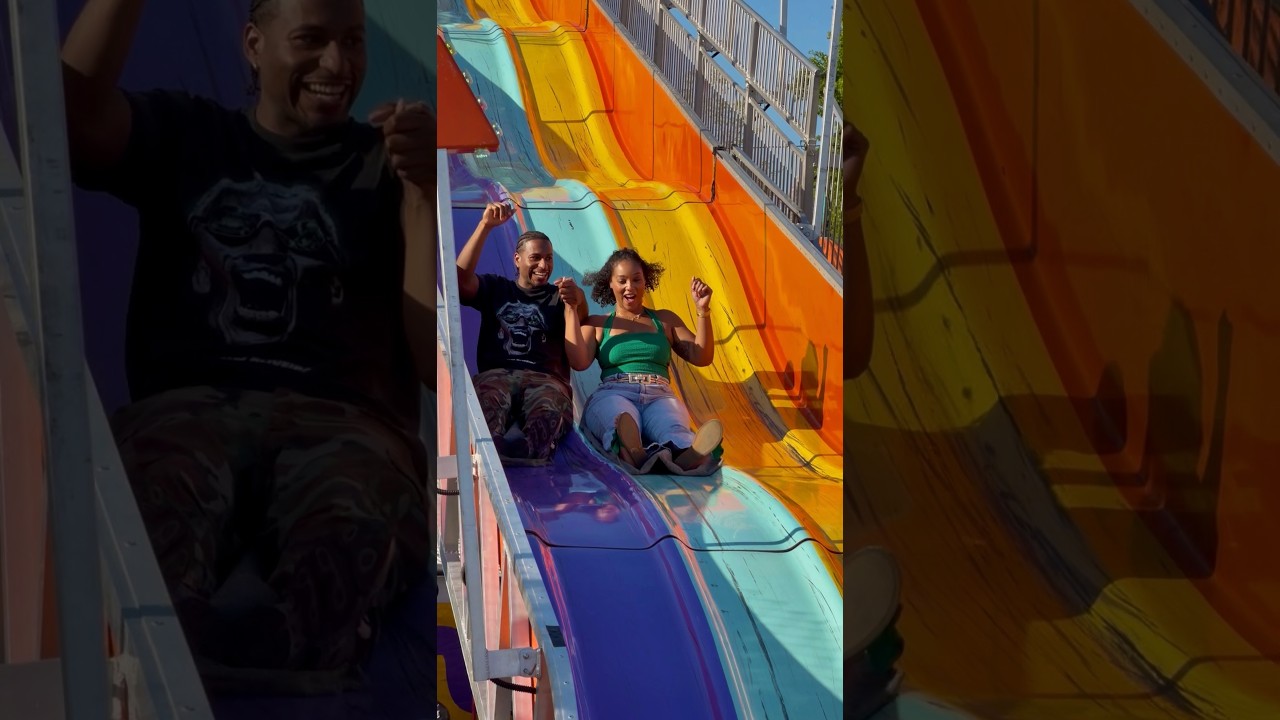 Not out publicly! Tre and Ms. Johnson arrive at the fair!