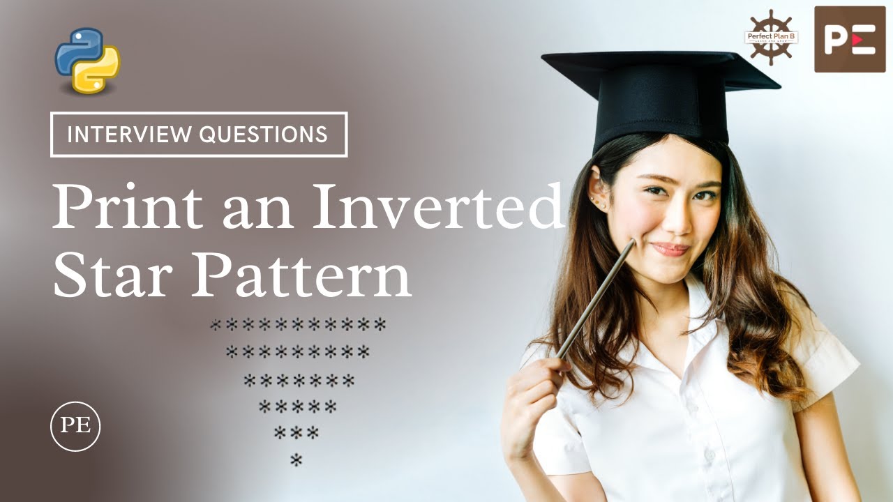 Python Interview Question | Print an Inverted Star Pattern in Python | Perfect eLearning