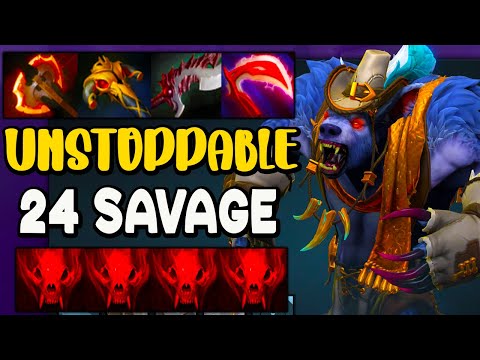 UNSTOPPABLE 24 SAVAGE - INTENSE CARRY - BEST TEAM FIGHT - DOTA 2 GAMEPLAY