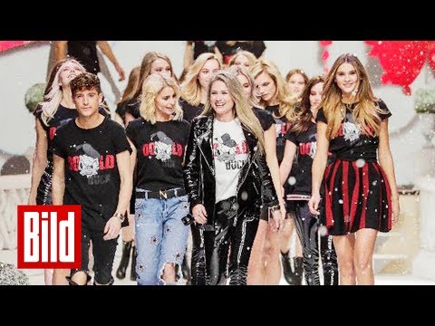 Caro Daur und Stefanie Giesinger für NIKKIE Fashion Show auf dem Laufsteg in Paris