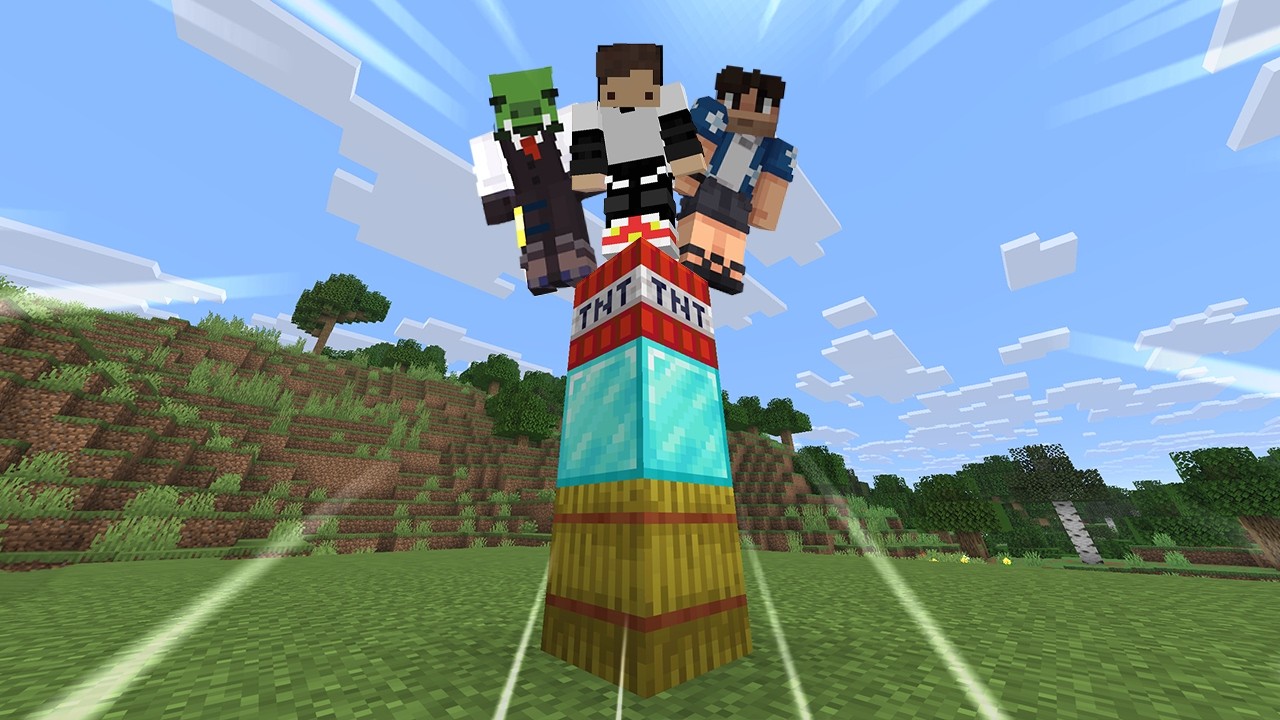 MINECRAFT MAS TEMOS QUE ENCONTRAR BLOCOS RANDOM