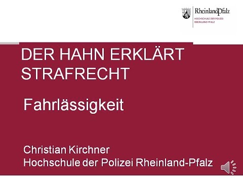 The Rooster Explains Criminal Law - Negligence