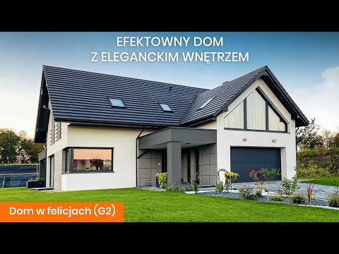 Dom w felicjach (G2) – Dom z antresolą i efektownymi przeszkleniami - ARCHON+ Projekty Domów